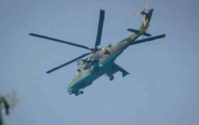 缅军出动武装直升机助战进攻同盟军某部勐古区防区